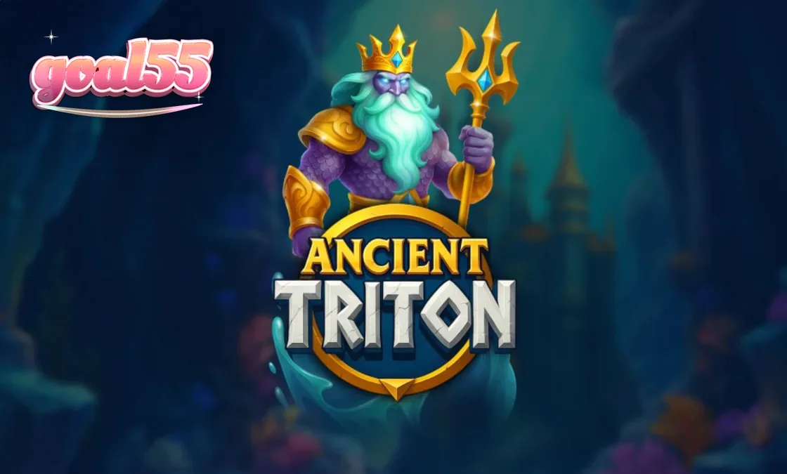 Pemandangan bawah laut yang memukau di slot Ancient Triton dengan dewa laut Triton.